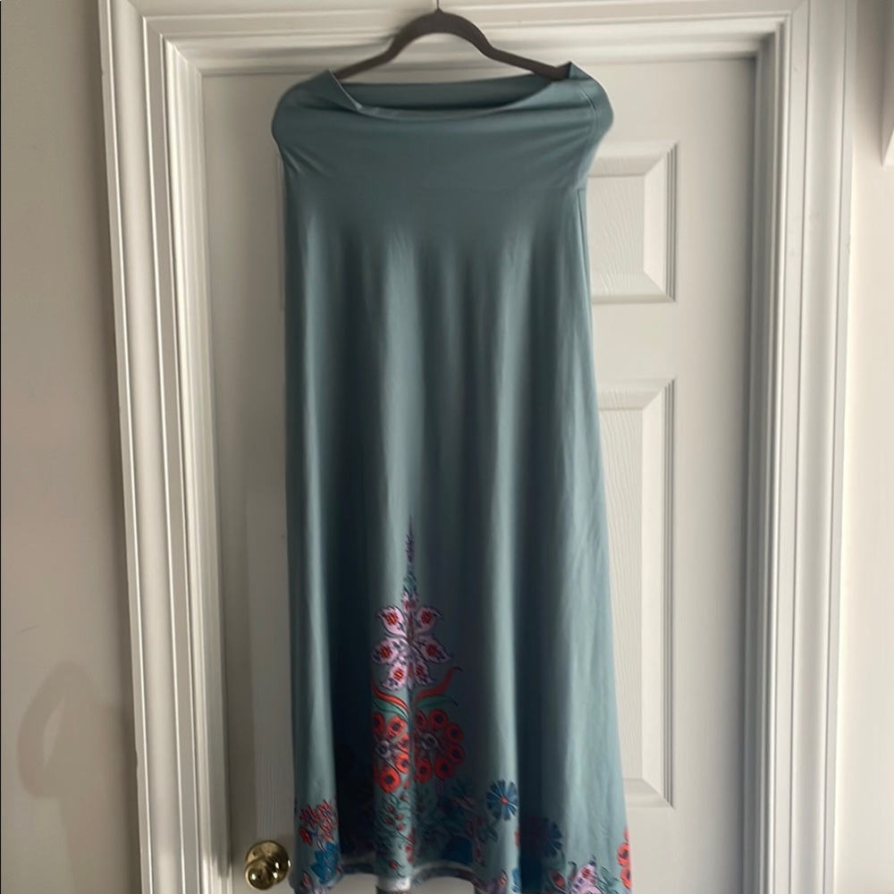 Lularoe Turquoise Floral Maxi/Skirt - Picture 4 of 5